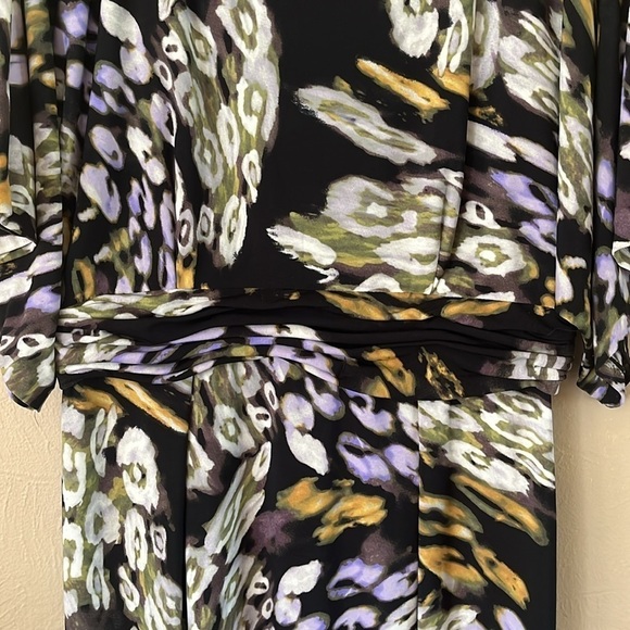 NWT Taylor Dress Zipper Back Full Sleeves Gathered Band at Waist Size 14 - Picture 3 of 16